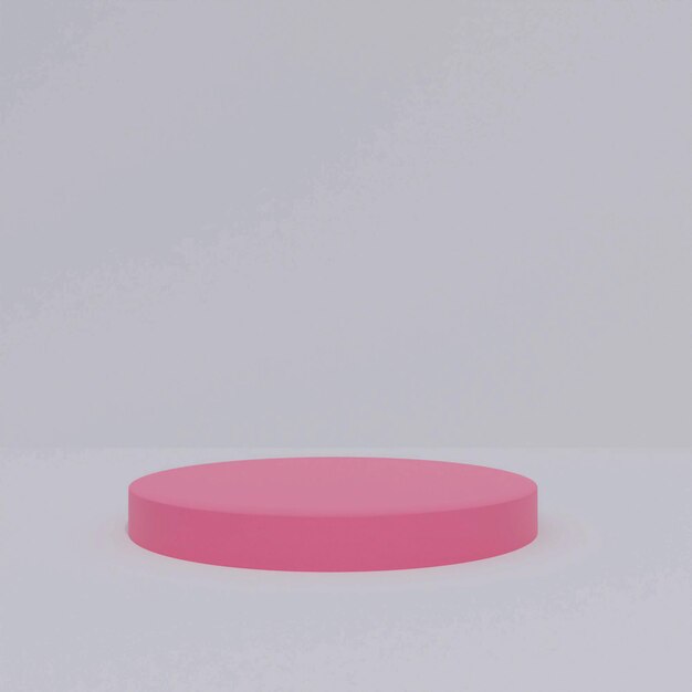 podio rosado con fondo blanco