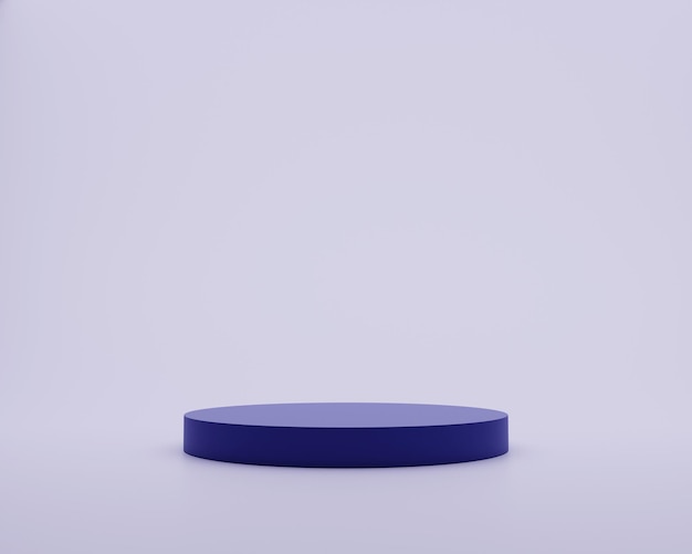 pódio único azul com fundo para exibição de design de produto