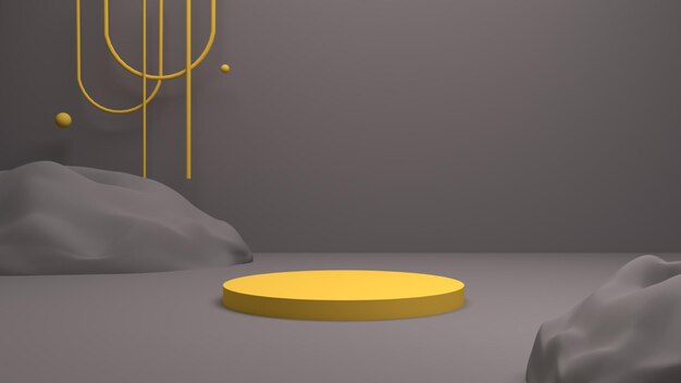 podio vacío 3d render