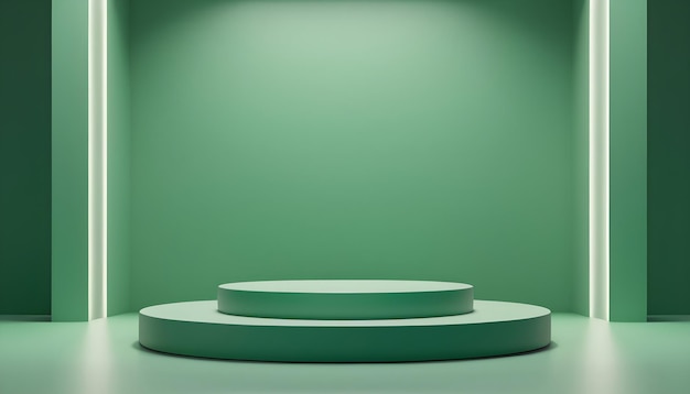 El podio verde en 3D