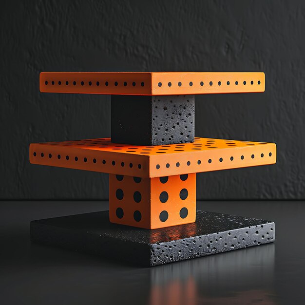 Pódios em forma de diamante de dois níveis com um design moderno Pódios H Conceito de estande de produto Ideias de arte de design