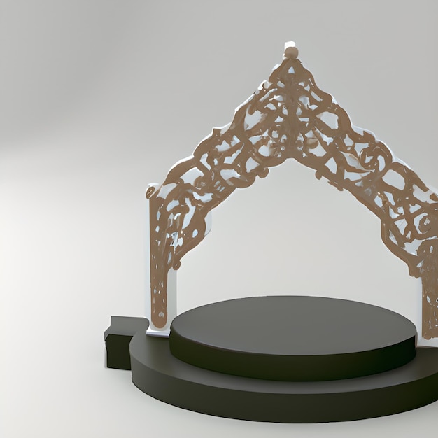 Podium 3D-islamische Produktpräsentation