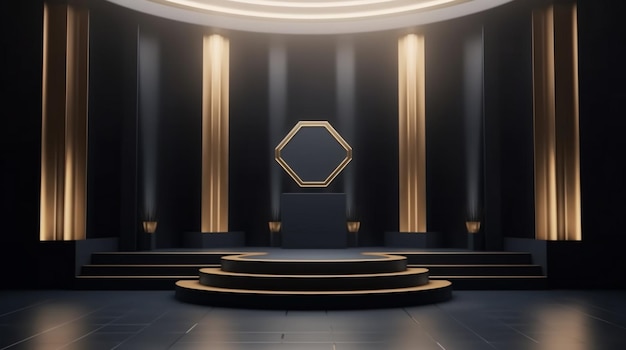 Podium Background Ai generative