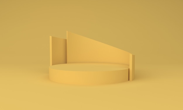 Podium Design Ilustração 3D Yellow Design