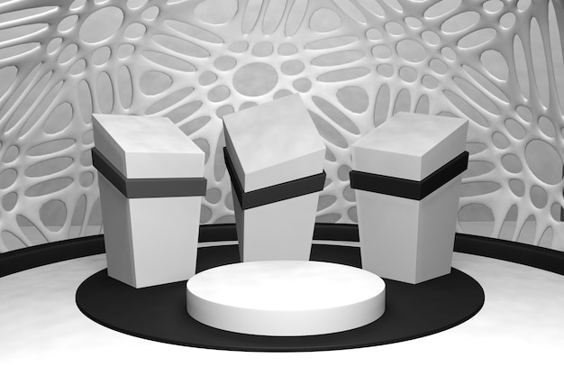 Podium für Produktpräsentationen 3D minimalistisches Podium