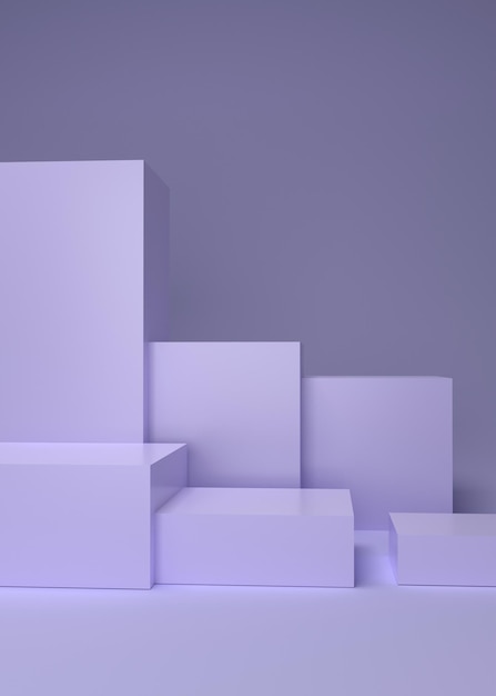 Podium moderner Sockel Produktständer 3D-Rendering