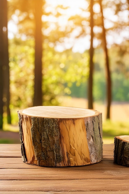 Podium de la naturaleza para la presentación de productos