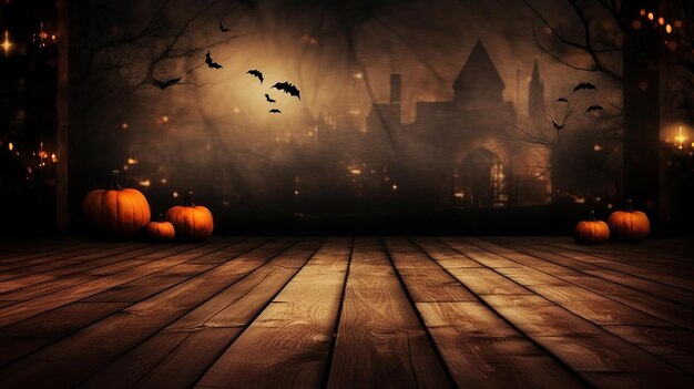 Podium und minimaler abstrakter Hintergrund für Halloween, 31. Oktober