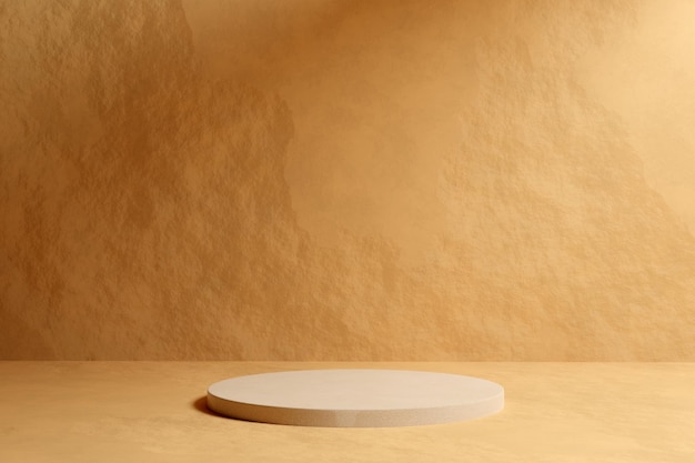 Podiumsmodell aus beigefarbenem Sandstein