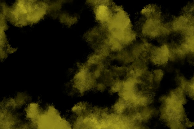 Foto poeira real abstrata flutuando sobre um fundo preto