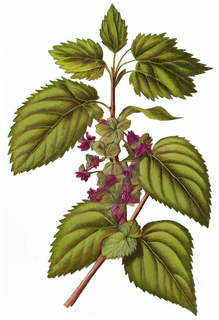 Foto pogostemon pachouli cablin medicinal perfume planta pachouli abstrato generative ai ilustração