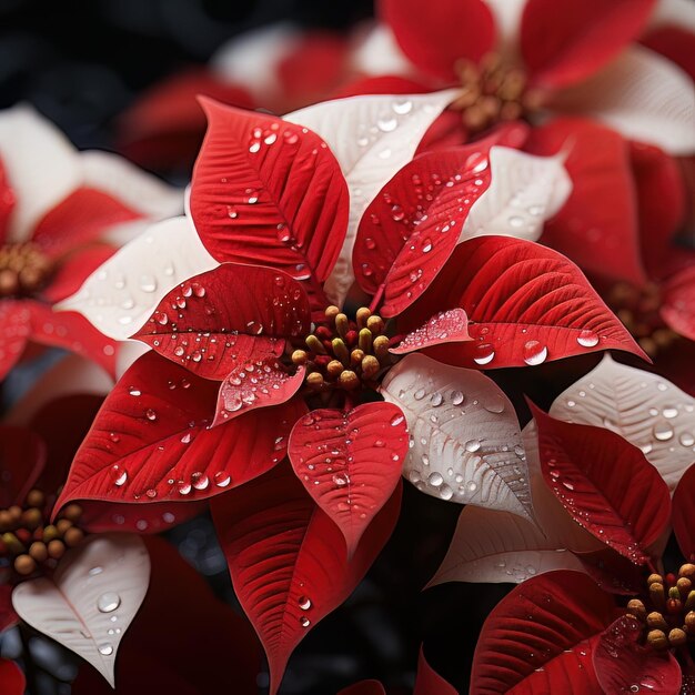 Foto poinsettia reinheit panorama weihnachten