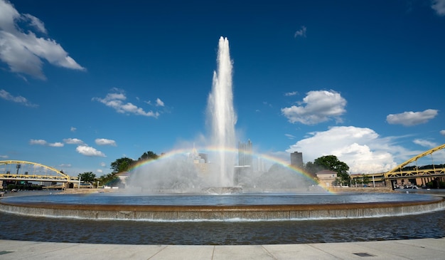 Point State Park Fountain no centro de Pittsburgh