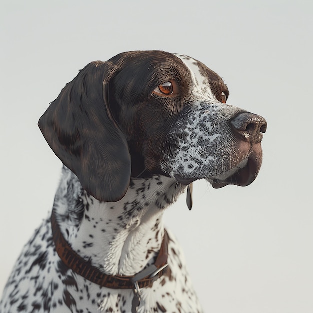 Pointer alemão de pelo curto em branco puro