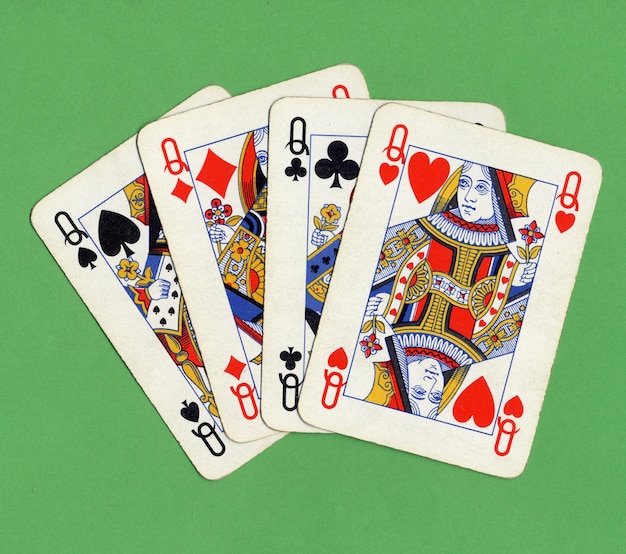 Poker de cartas de reinas