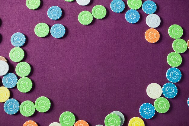 Pokerchips in einem Casino