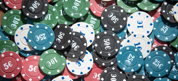 Pokerchips Konzept des Glücksspiels