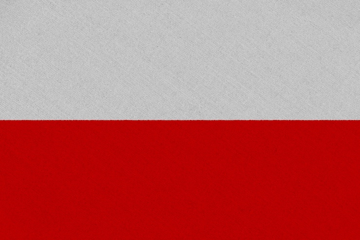 Foto polen stoffflagge