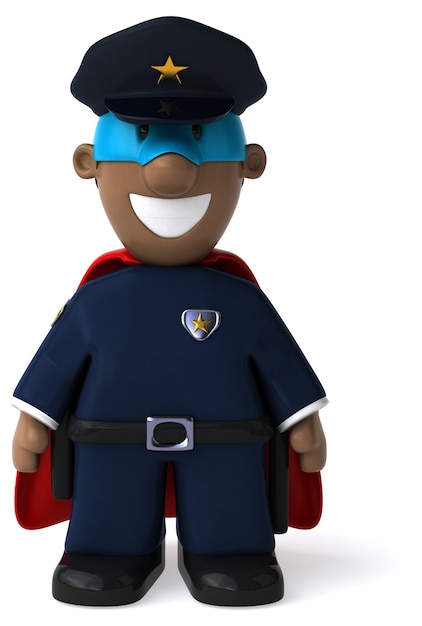 Foto policial divertido - ilustração 3d