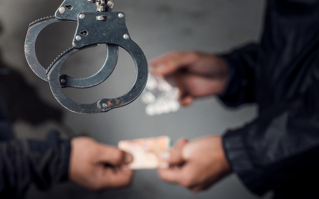 Policial e homem são presos por posse de drogas