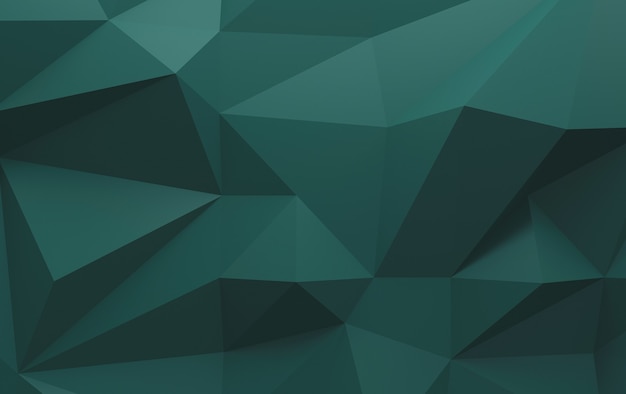 Polígonos triangulares en verde, render 3d