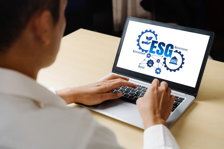 Foto la política de gobernanza social ambiental esg para las empresas de moda para establecer un estándar para lograr una alta puntuación esg