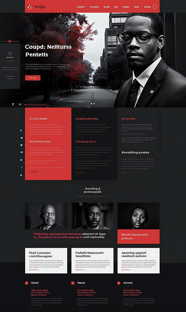 Foto políticas de plataforma sitio web con datos infográficos de candidatos impulsan ideas simples para el diseño de diseño web