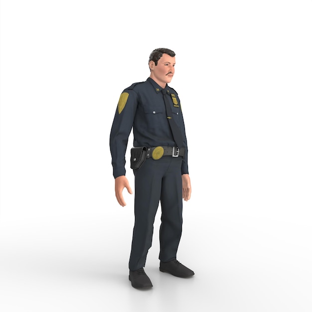 Polizist 3D-Modellierung