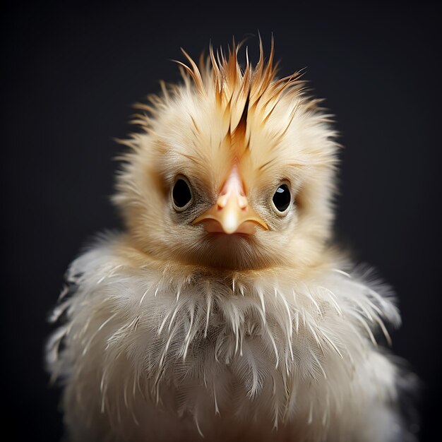 Foto un pollito con plumas