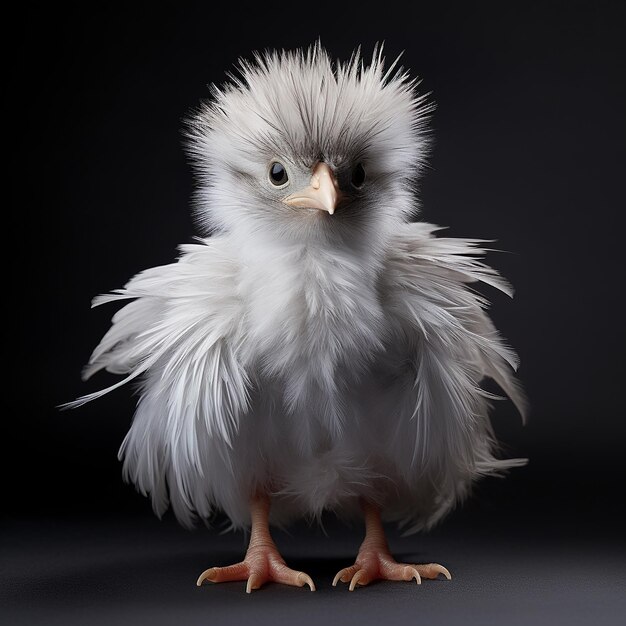 Foto un pollito con plumas