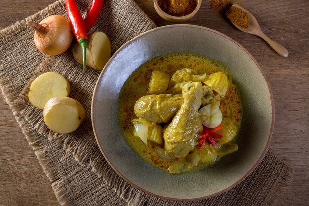 Pollo al curry amarillo