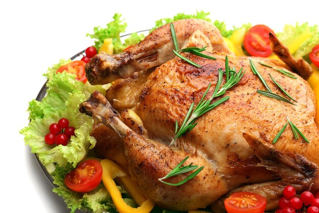 Pollo al horno para cena festiva.