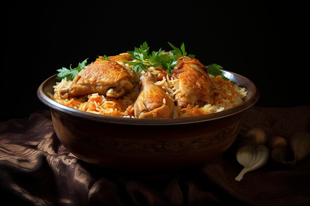 Pollo de arroz con azafrán