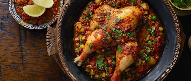 Foto pollo asado marroquí gratuito foto de cocina marroquí para uso comercial