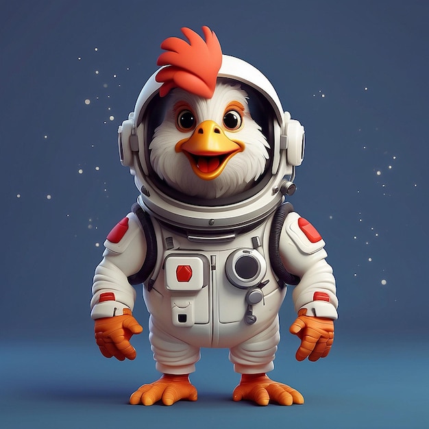 El pollo astronauta en 3D