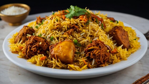 Pollo Biryani comida de arroz de la India y Asia