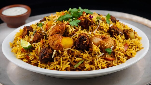 Pollo Biryani comida de arroz de la India y Asia