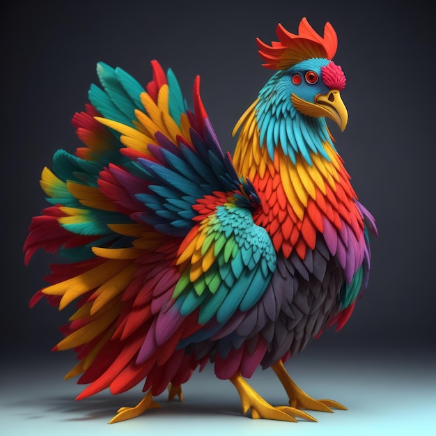 pollo colorido