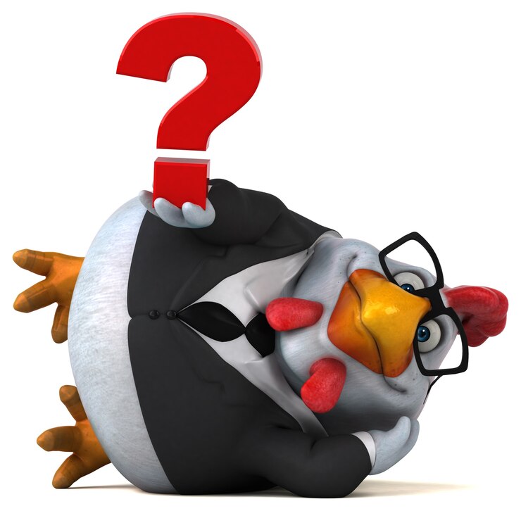 Foto pollo divertido - personaje 3d