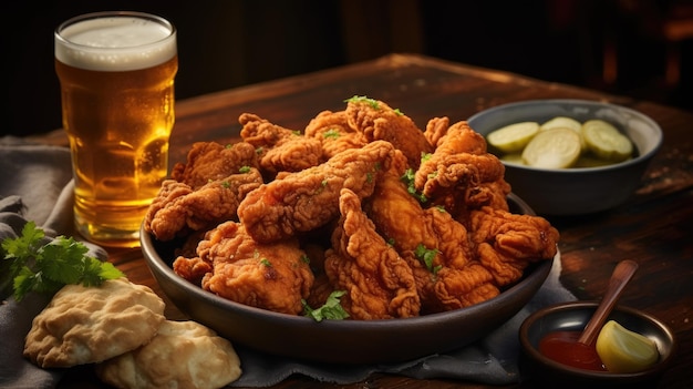 Pollo Frito Con Cerveza