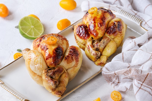 Pollo Frito Con Kumquats