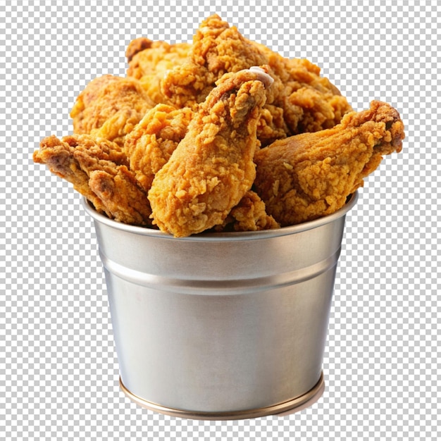 pollo frito sobre un fondo transparente
