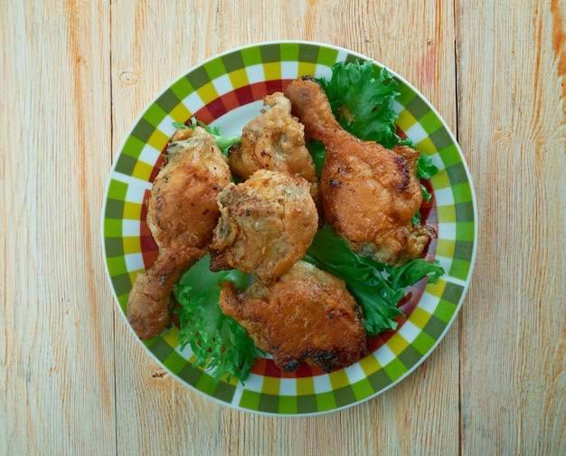 Pollo frito del sur, una cadena de comida rápida con sede en Gran Bretaña, cocina del sur de los Estados Unidos