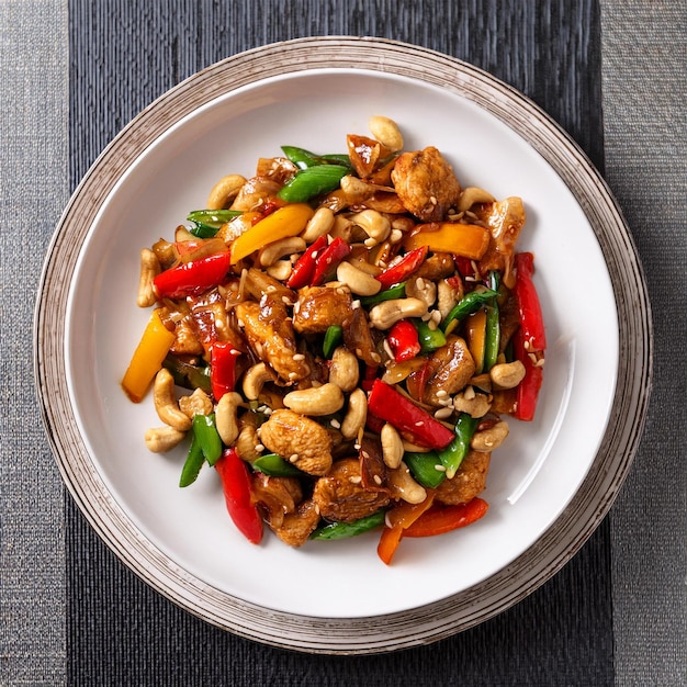 El pollo Kung Pao es una comida asiática.