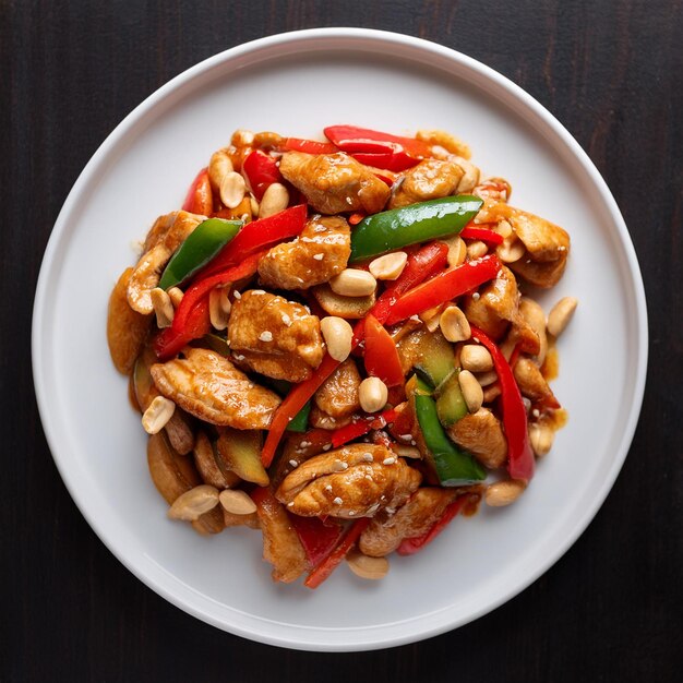 El pollo Kung Pao es una comida asiática.