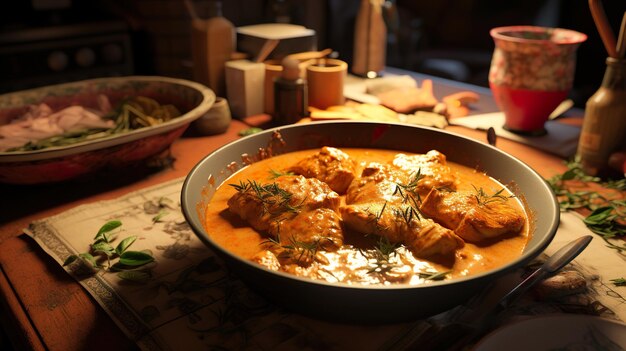 pollo con mantequilla y karahi