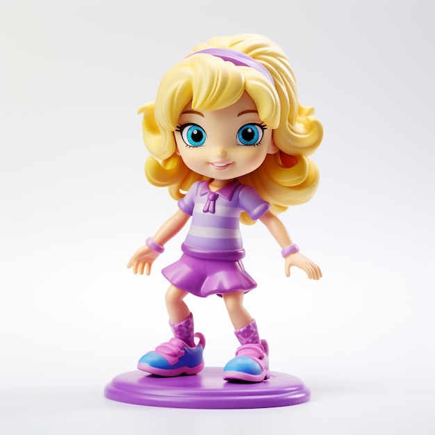 Polly Pocket mit weißem Hintergrund, hochwertiges Ult