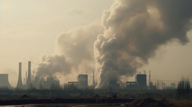 Poluição atmosférica proveniente das chaminés das centrais eléctricas