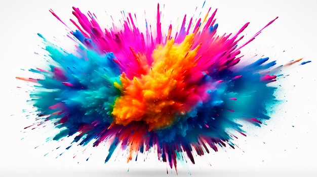 Foto polvo de color en forma de una explosión