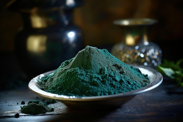 El polvo de espirulina orgánica genera Ai